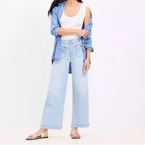 LOFT Light Blue Wide Leg Jeans
